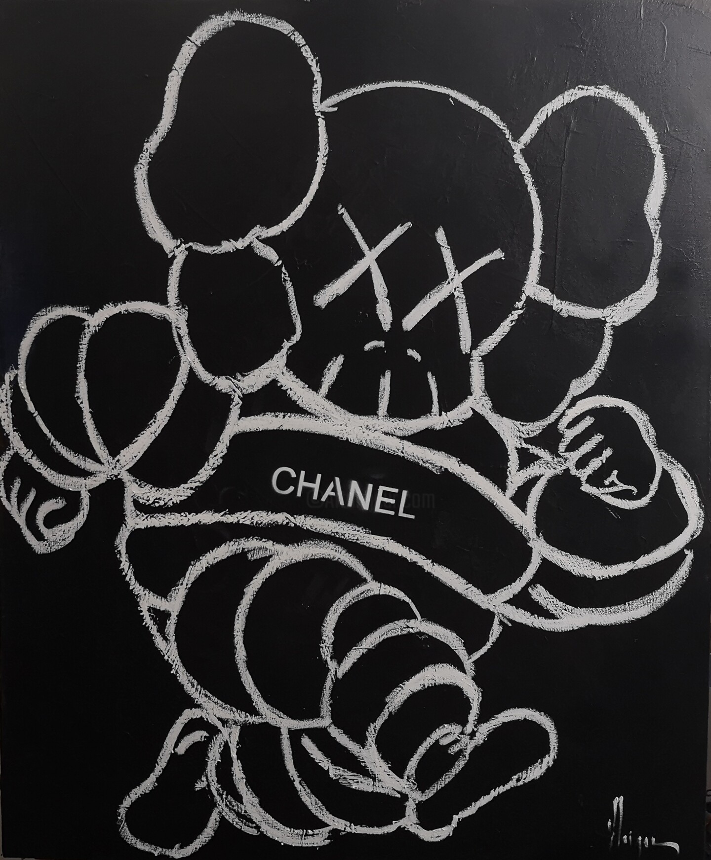 Kaws Chanel, Painting by Dominique Kleiner