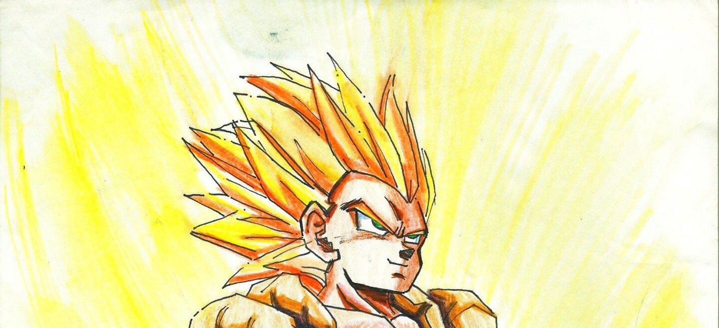 Dragon Ball Z Tribute 1990 Saiyan Goku P, Desenho por Eduardo