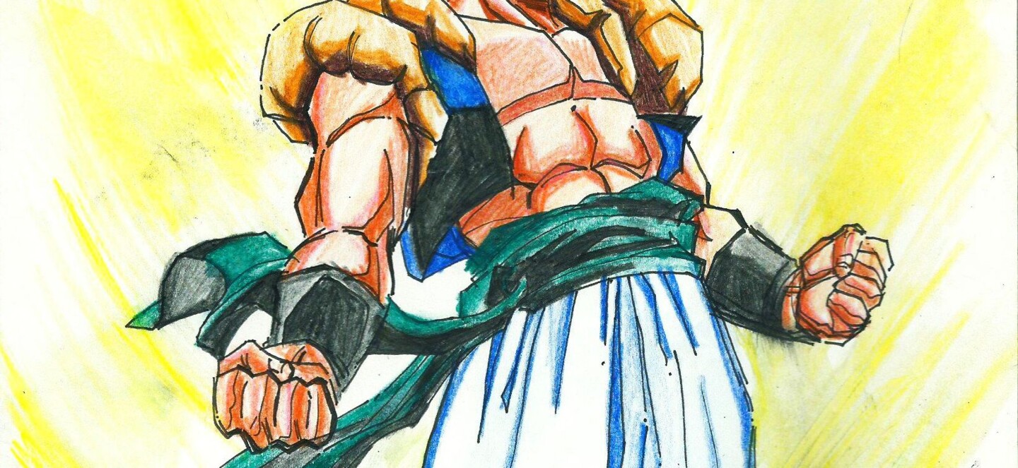 Dragon Ball Z Tribute 1990 Saiyan Goku P, Desenho por Eduardo