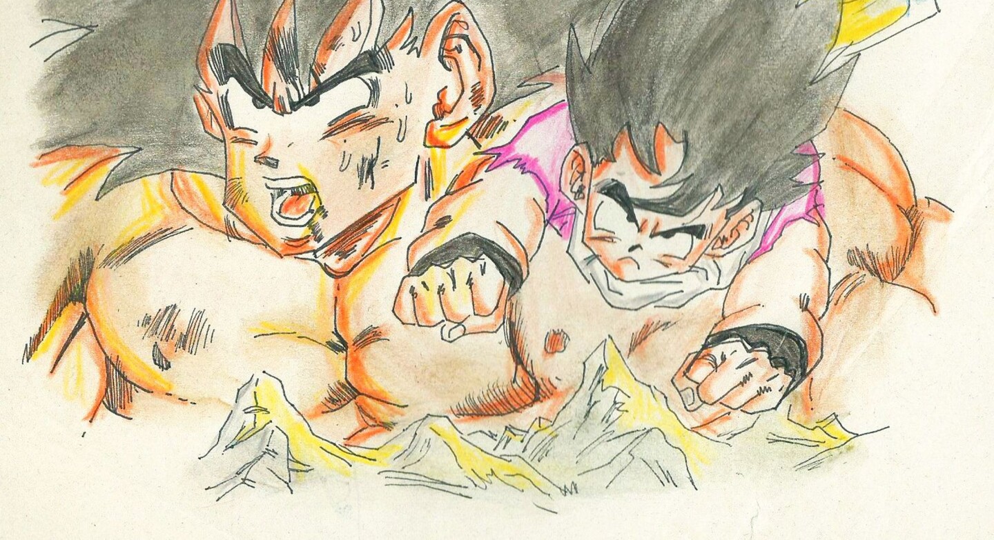Dragon Ball Z Tribute 1980-90 Goku Hogan, Desenho por Eduardo Bustos  Segovia