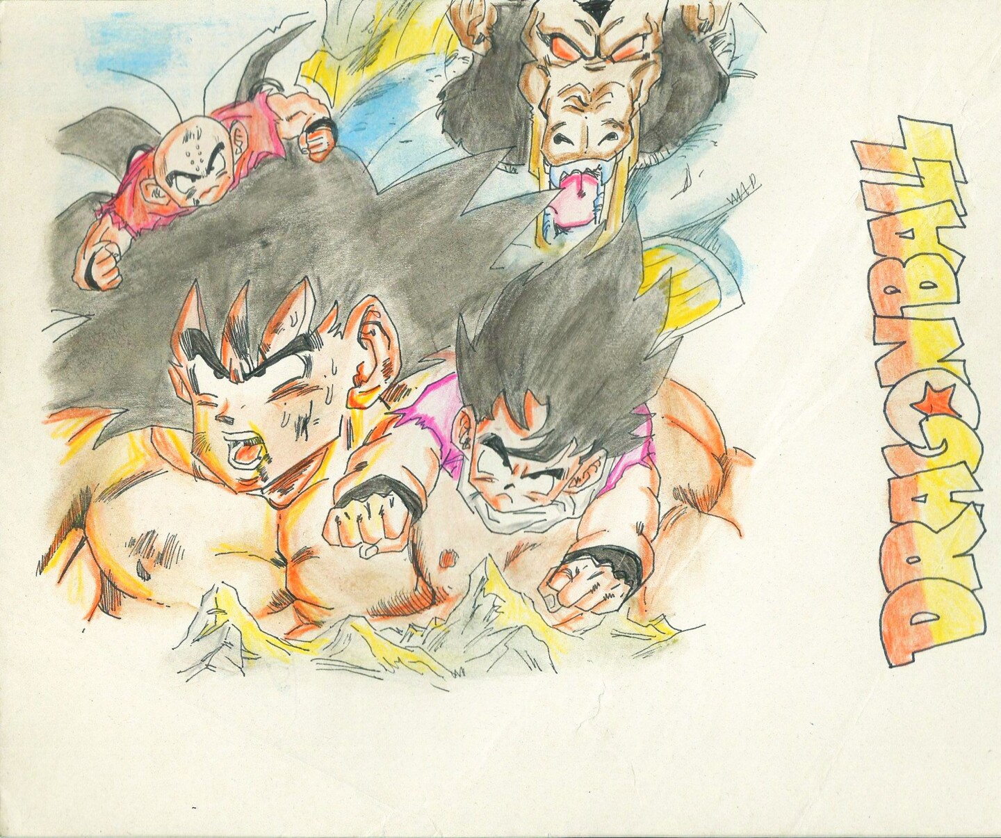 Dragon Ball Z Tribute 1980 1990 Vegeta カ, Desenho por Eduardo Bustos  Segovia