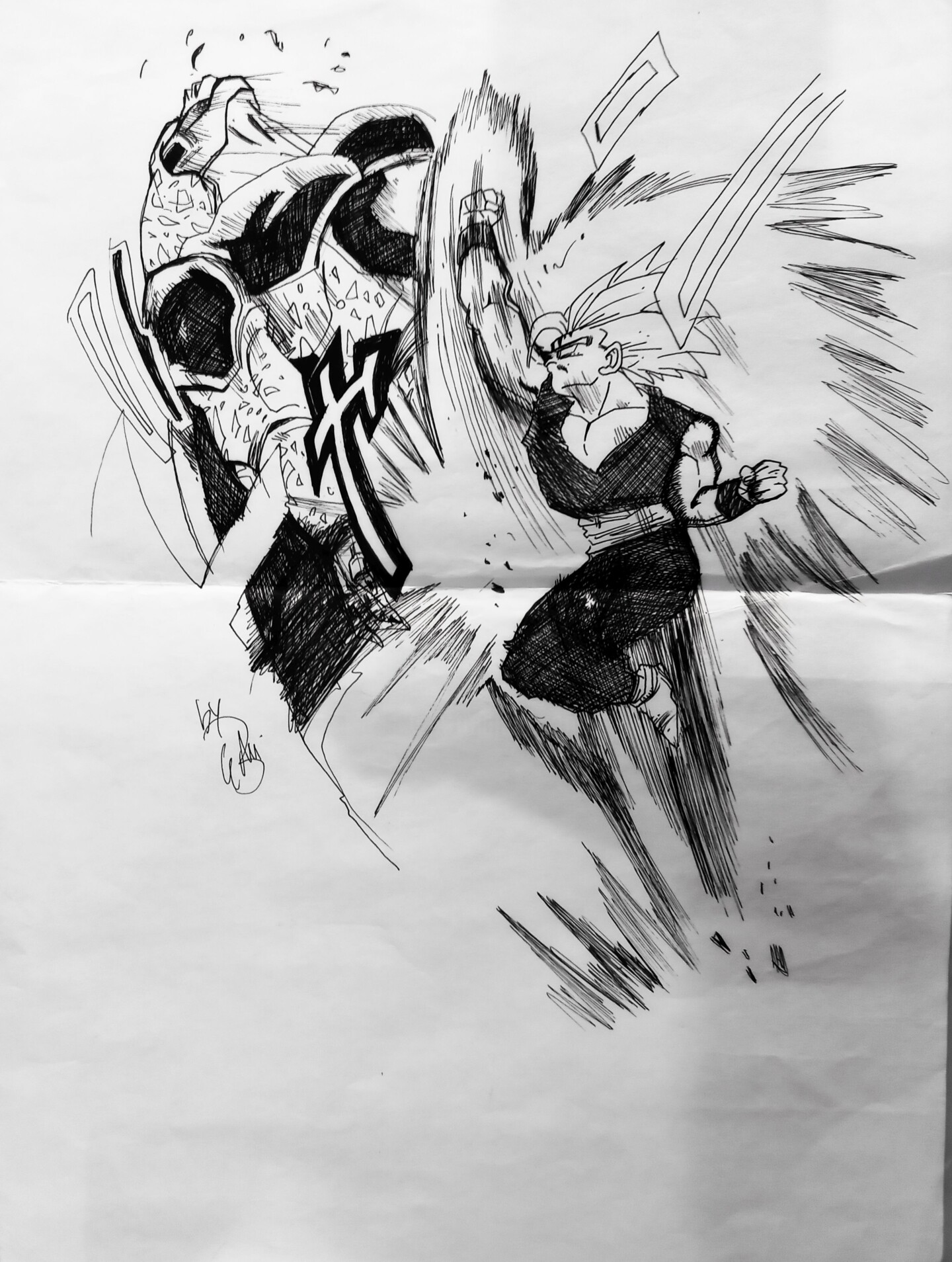 Dragon Ball Z Tribute 1990 Saiyan Goku P, Desenho por Eduardo