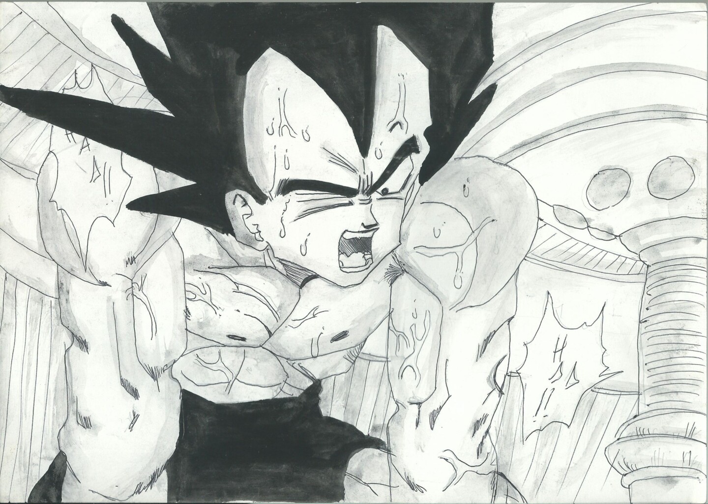 Como desenhar e pintar Vegeta do Dragon Ball 