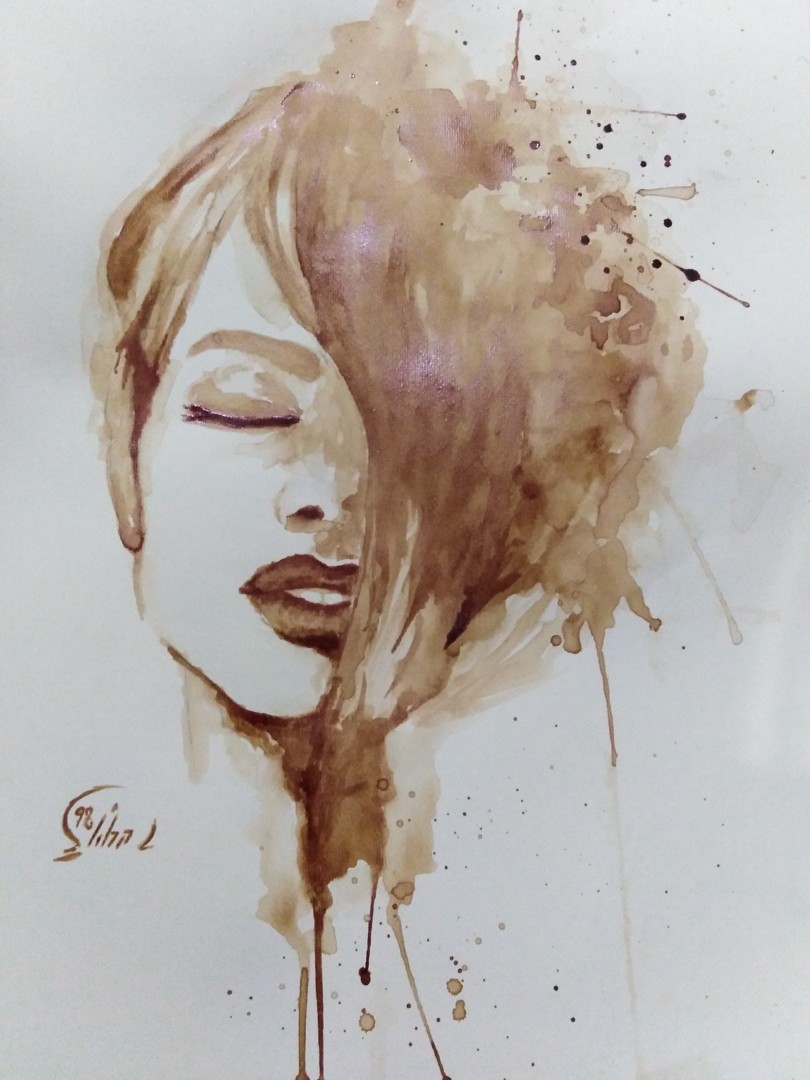 Eyes Closed, Painting by Elahe Dordani Artmajeur