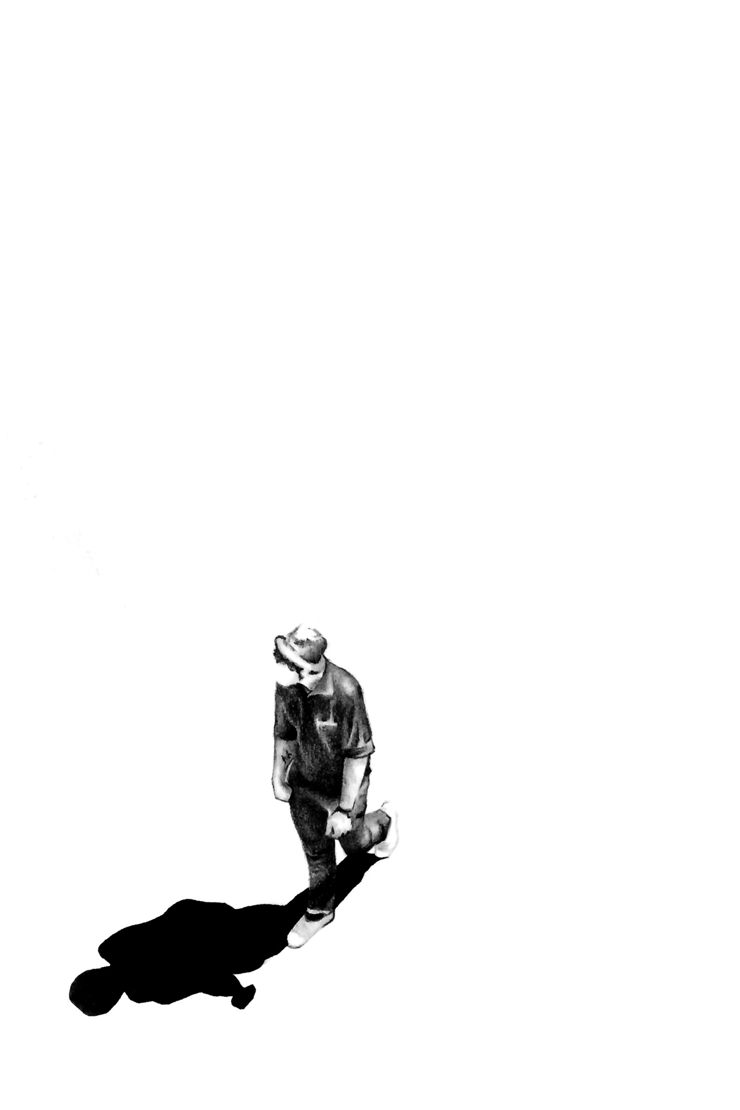 L Homme Et Son Ombre Dessin Par Elisetot Artmajeur