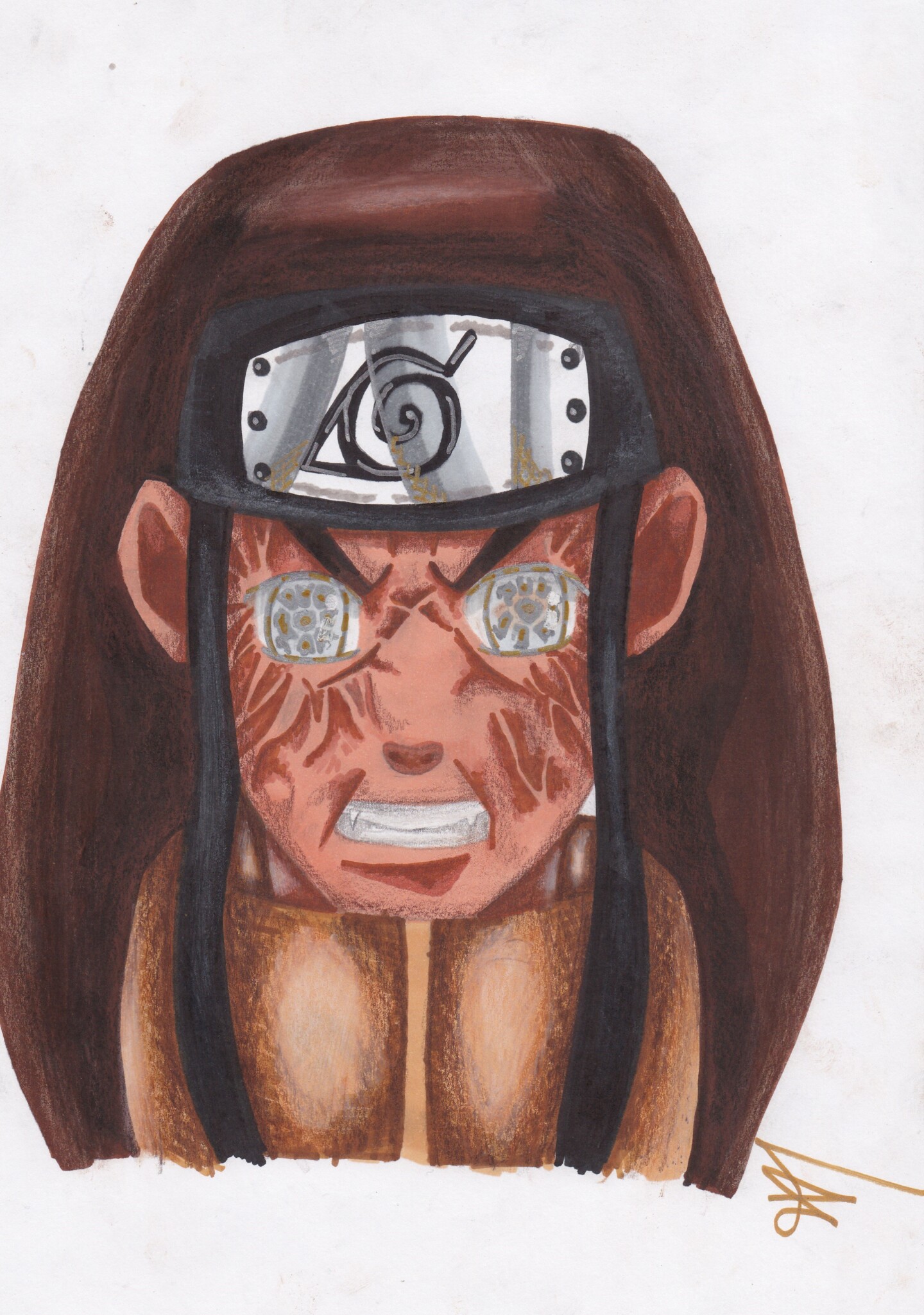 Neji Hyûga De Naruto, Desenho por Elvire Lana