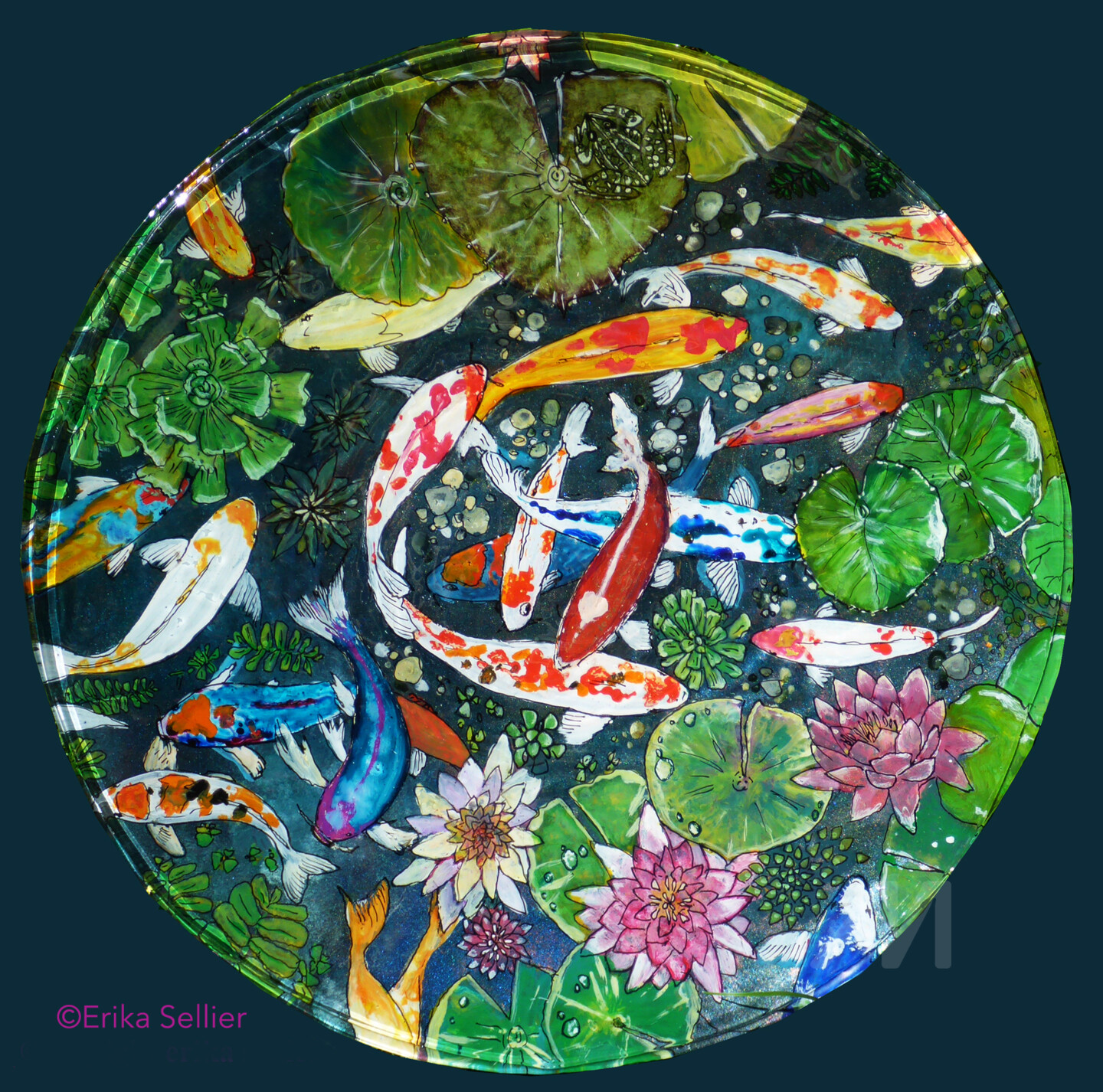 TheKoiPond.jpg, Artcraft by Erika Sellier Artmajeur