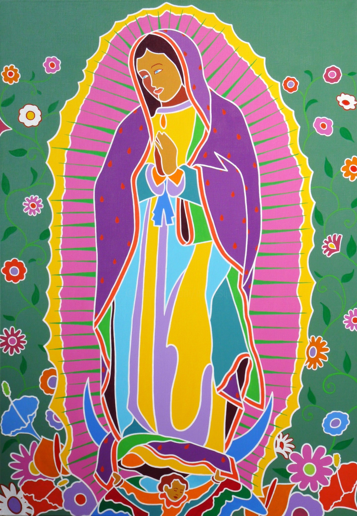 La Virgen De Guadalupe, Painting by Erwin Esquivel C | Artmajeur