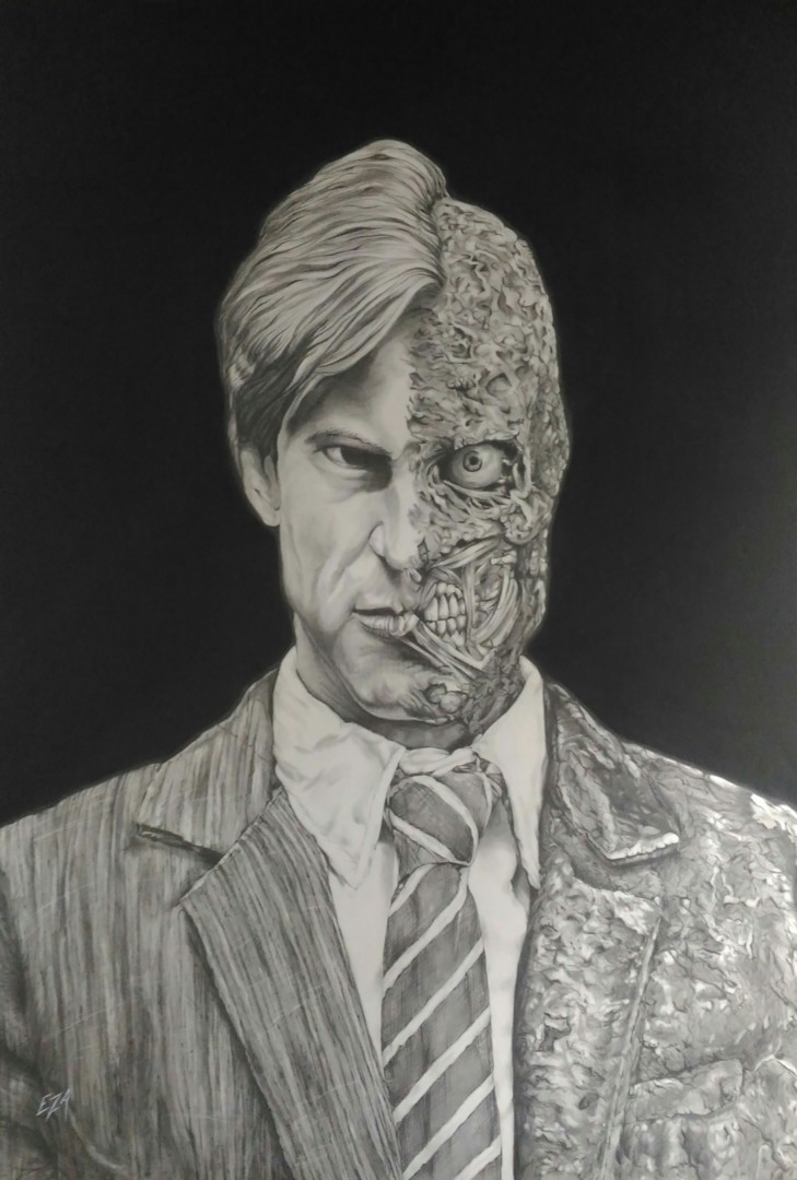 Harvey Dent Alias Double-Face, Desenho por Eza Line