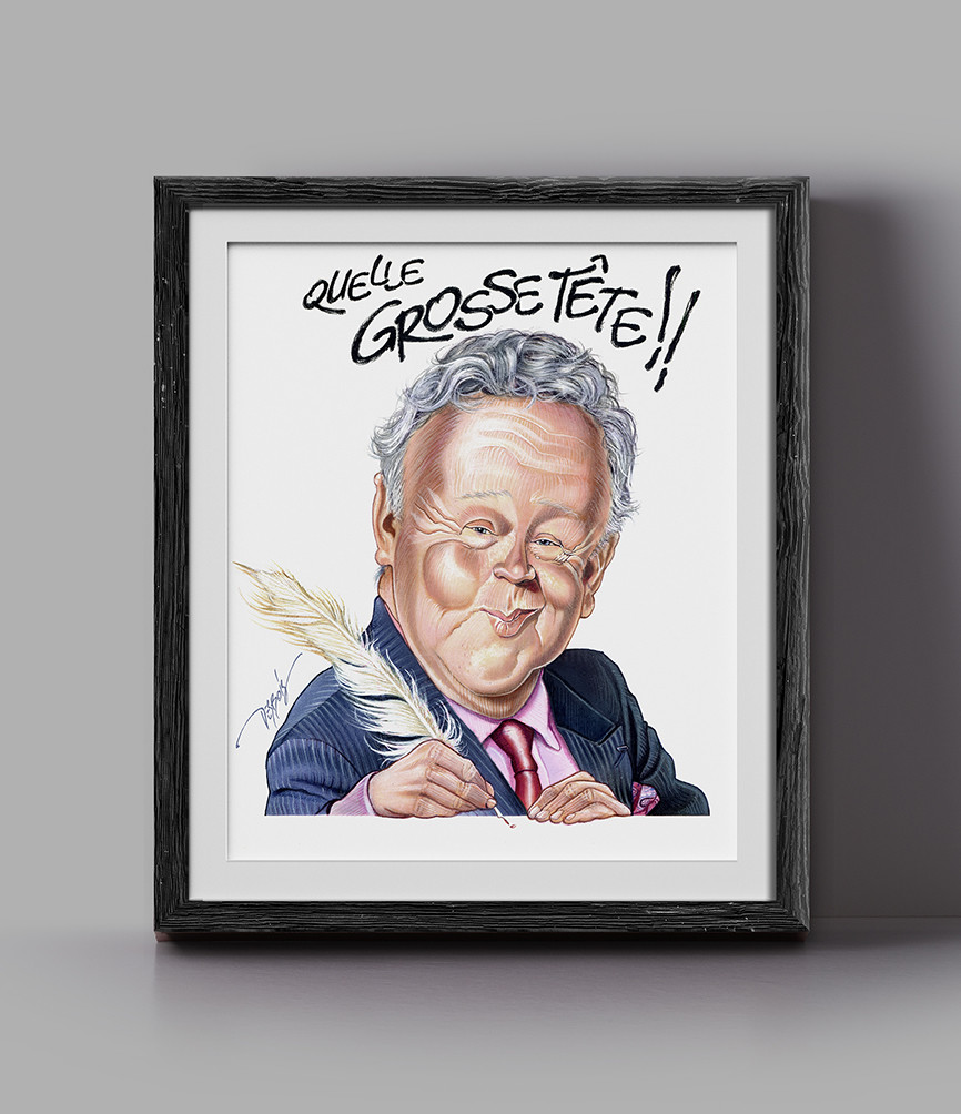 Philippe Bouvard Quelle Grosse Tête !!, Peinture par Frédéric Desbois Artmajeur