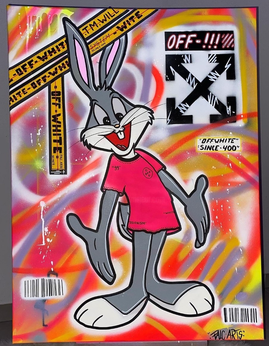 bugs bunny off white tablo falc arts