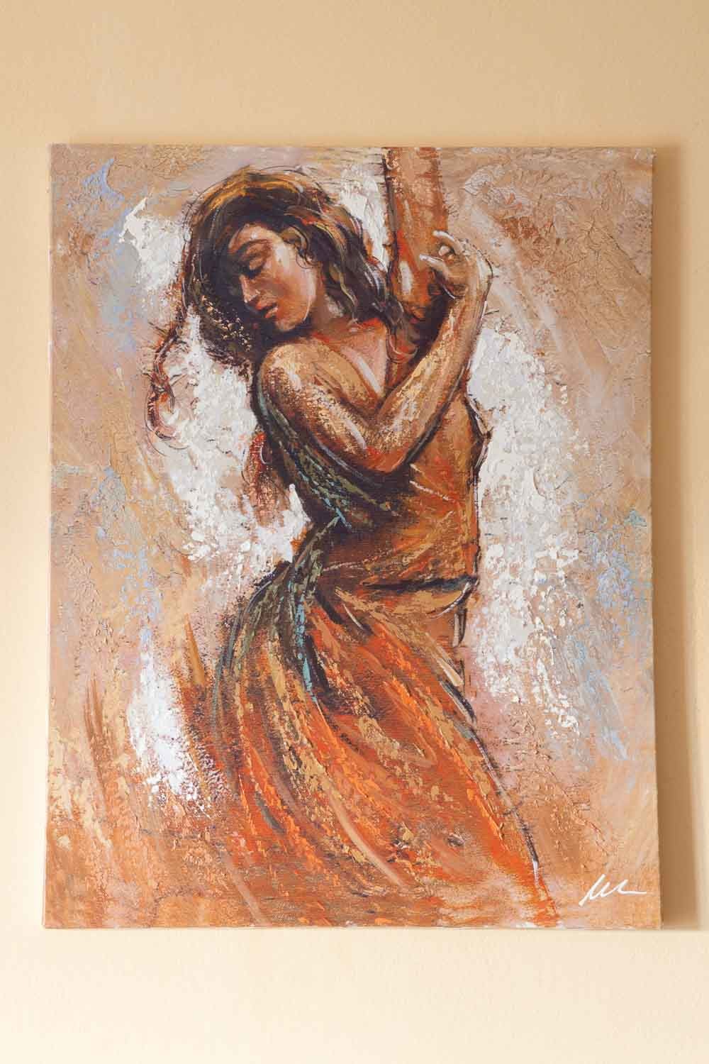 Flamenco Dancer Esmeralda Acrylic Print Painting On Canvas Painting By Filip Petrovic Artmajeur