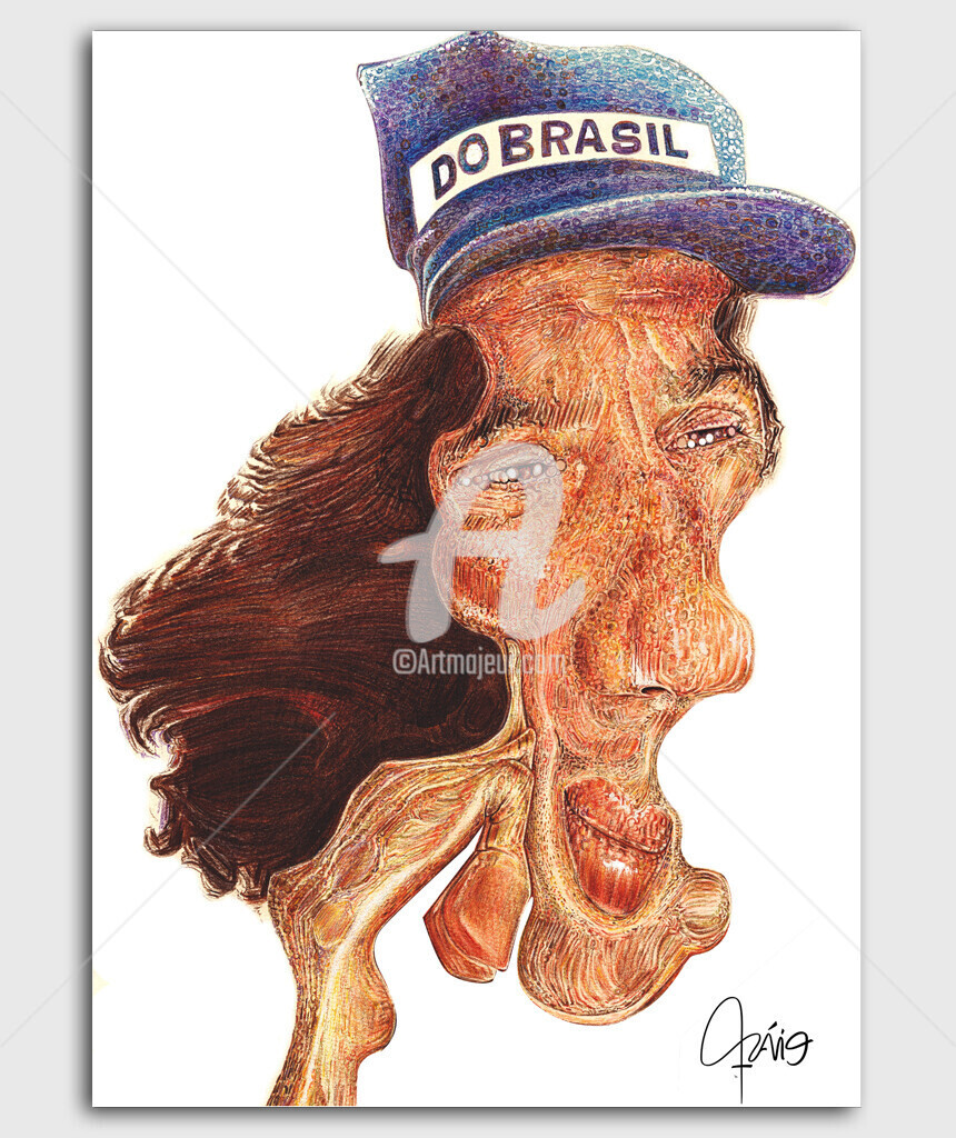 Caricatura Do Ayrton Senna: Lendário Pil, Dibujo por Flávio Miranda