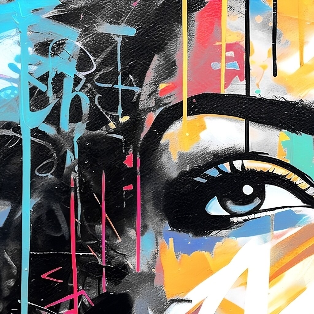 Graffiti Face, Digital Arts by Frédéric Font (Chroma)