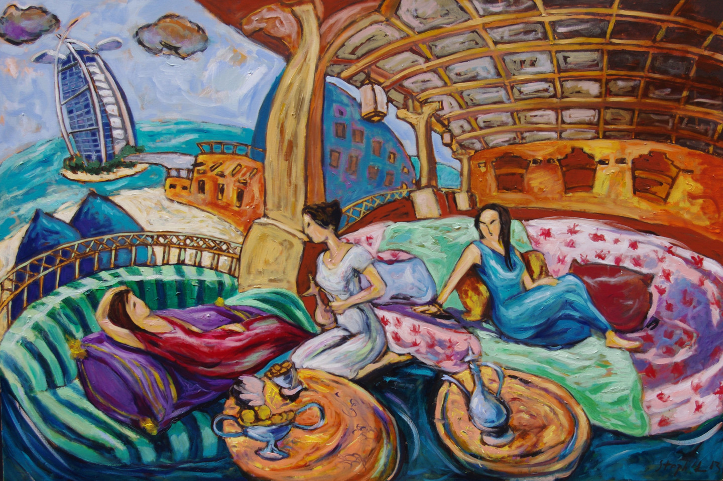 Jumeirah In Dubai, Painting by Steph'L Artmajeur