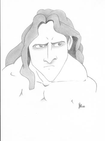 Tarzan 1, Dibujo por Julie Galiay | Artmajeur