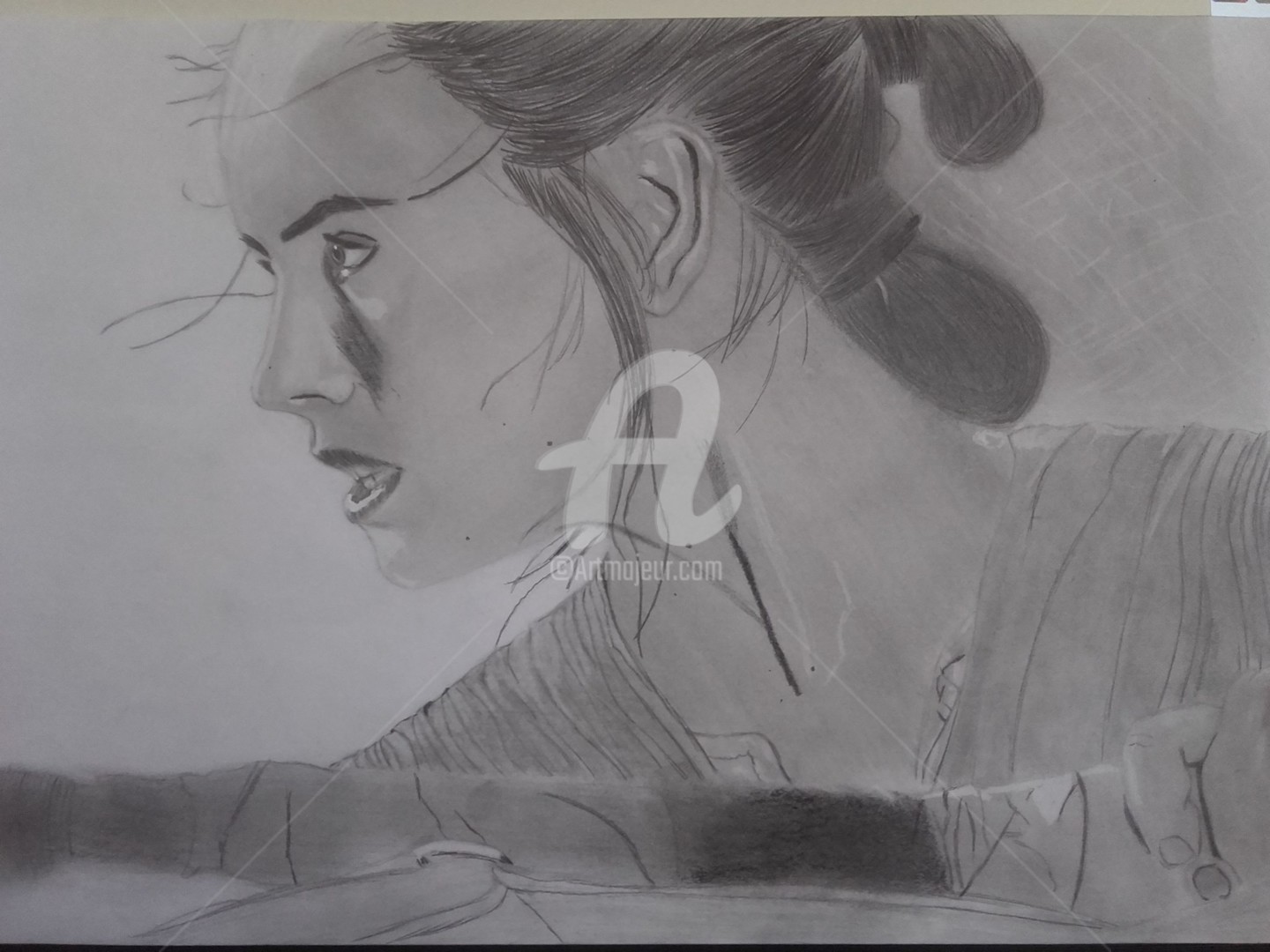 Dessin De Rey Star Wars Le Reveil De La Force Drawing By