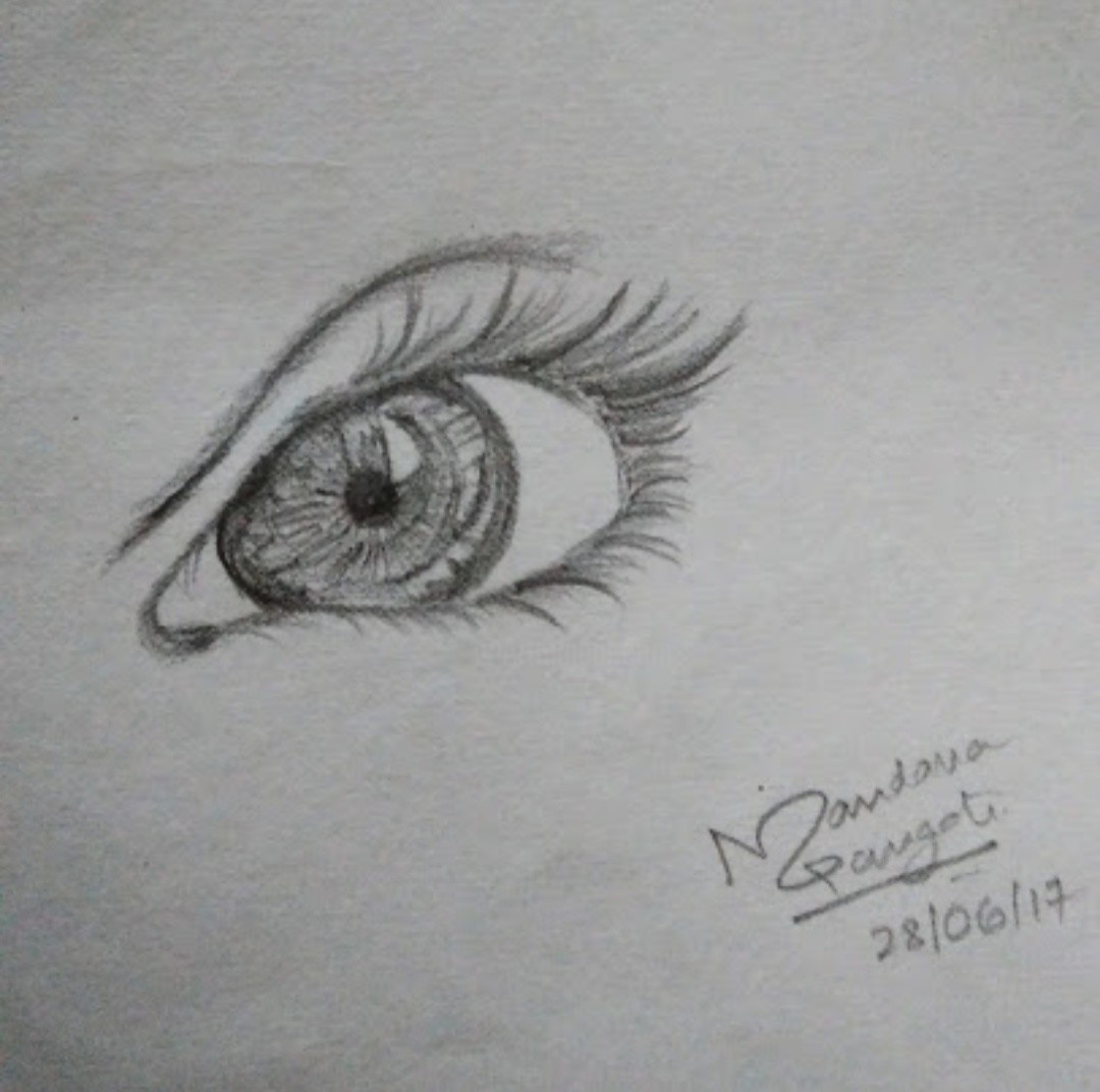 Eye Sketch, Drawing by Gangotri | Artmajeur