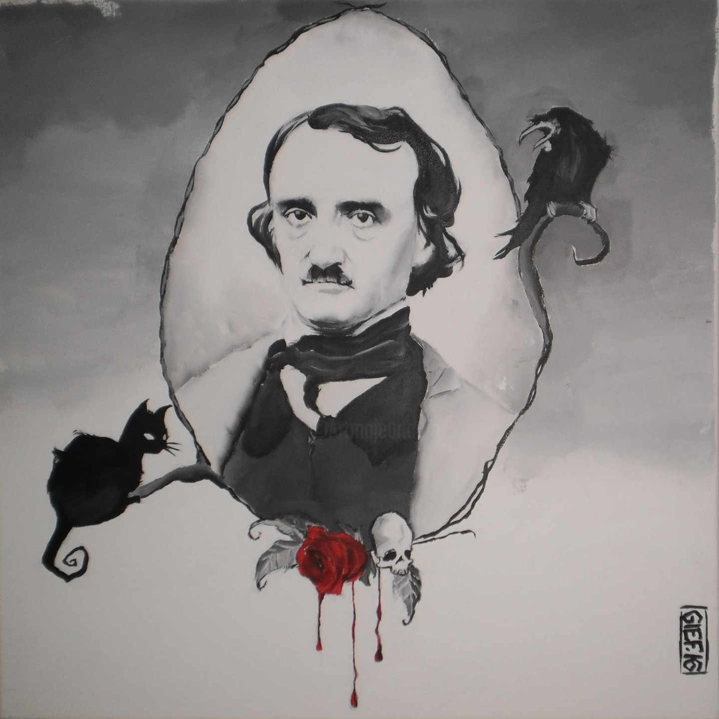 Edgar Allan Poe, Painting by Gief | Artmajeur