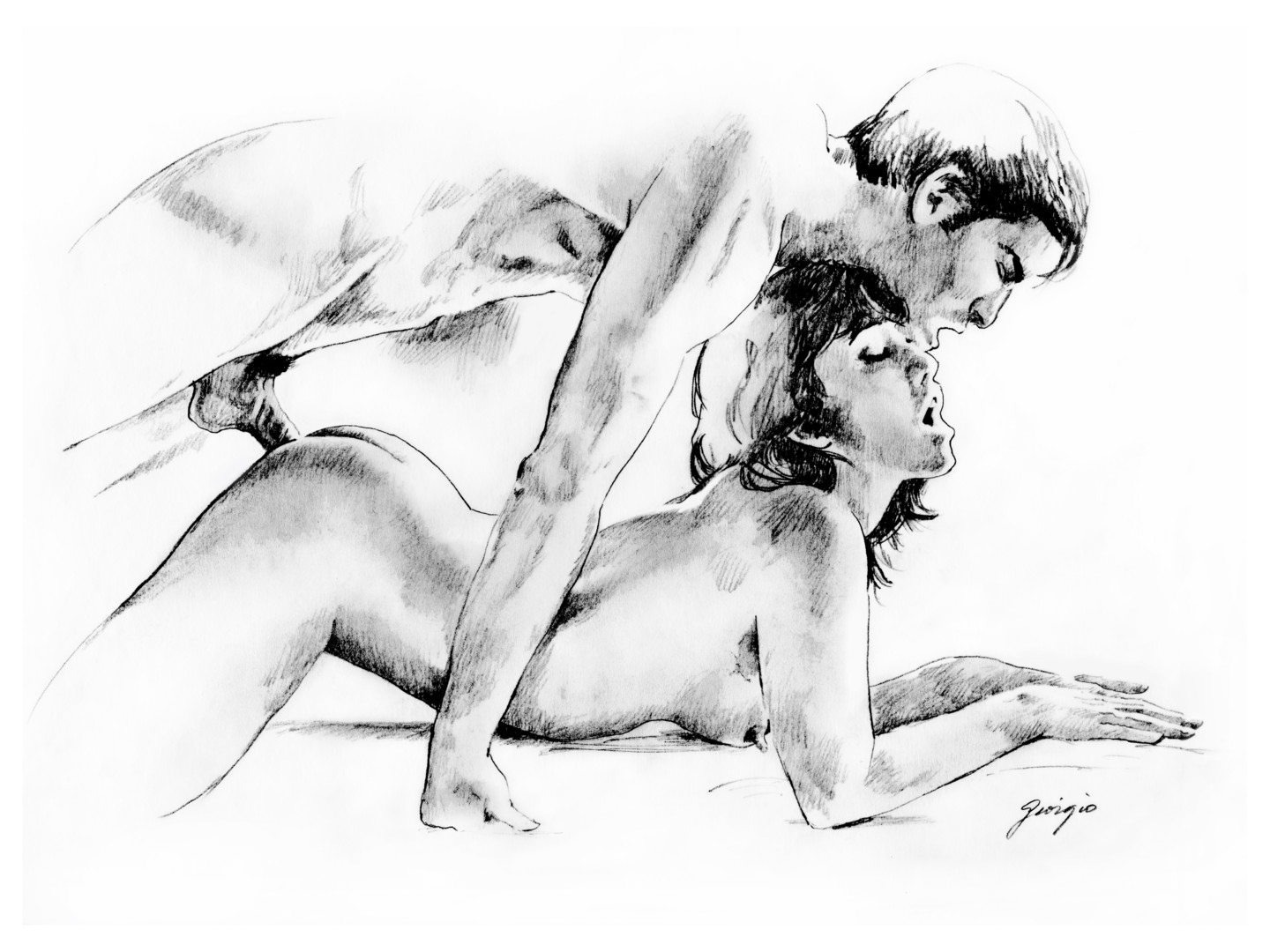 Рисунок, Anal sex, erect penis, explicit erotic fantasy, hetrosexual sex, e...