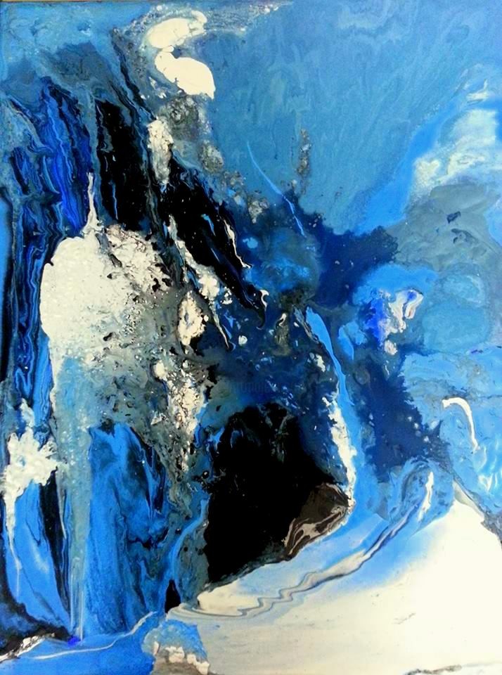 Abstrakt-Bild-Blau-Atelier-Gove-Graz-Kun, door Graz Galerie | Artmajeur