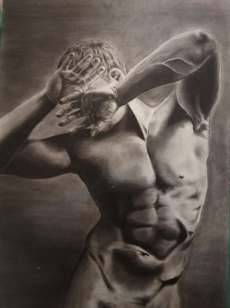 Hombre Desnudo, Dibujo por Guillermo Maza | Artmajeur