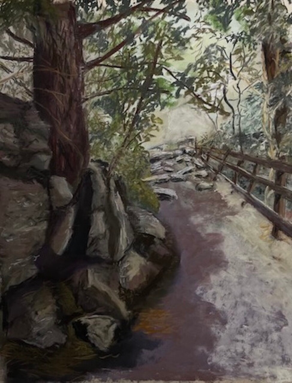 Mountain Trail, Drawing by Herman Weinberg Artmajeur