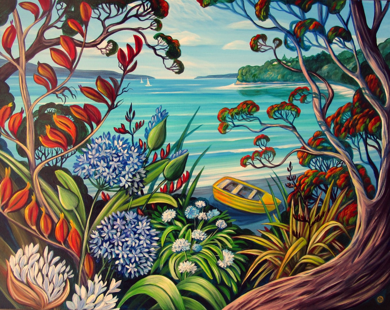 Snells Beach Painting by Irina Velman Artmajeur