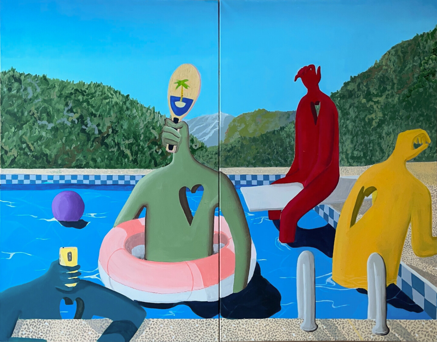 The Diving Board, Pintura por Joanes Artmajeur