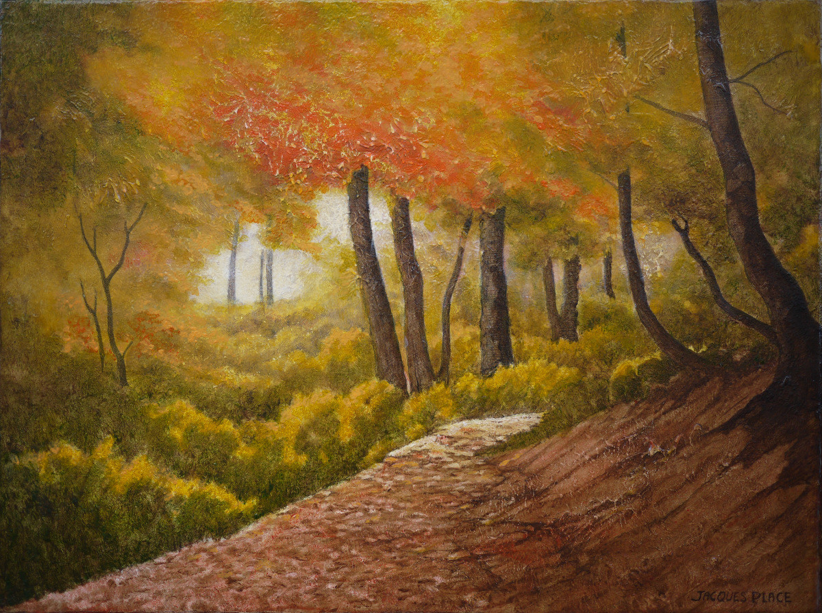 Les feux de l'automne Peinture par Jacques Place | Artmajeur