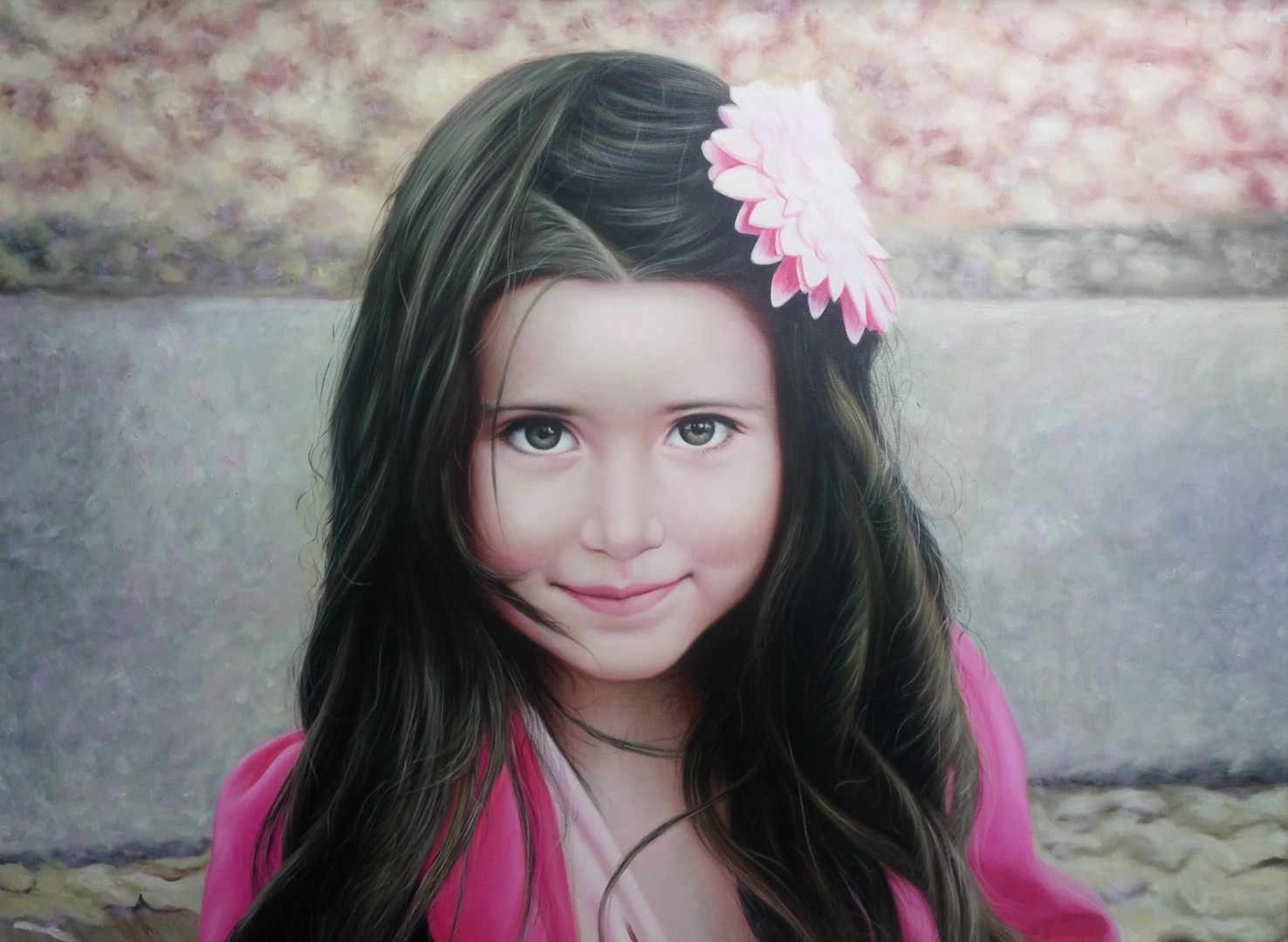 Painting, children, child, cute, lovely, beautiful, beauty, kid, smile, ang...
