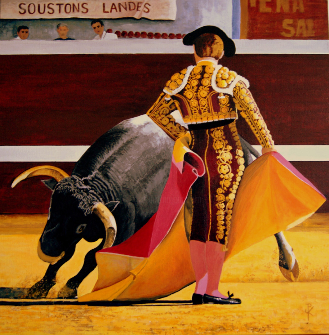 Toréador, Painting by Jean Pierre Kedziora Artmajeur
