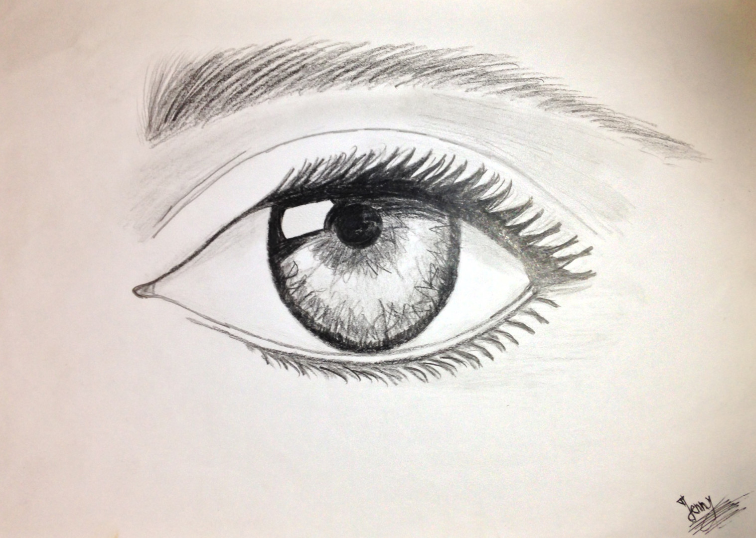 The Eye, Drawing by Jennifer Stefan | Artmajeur