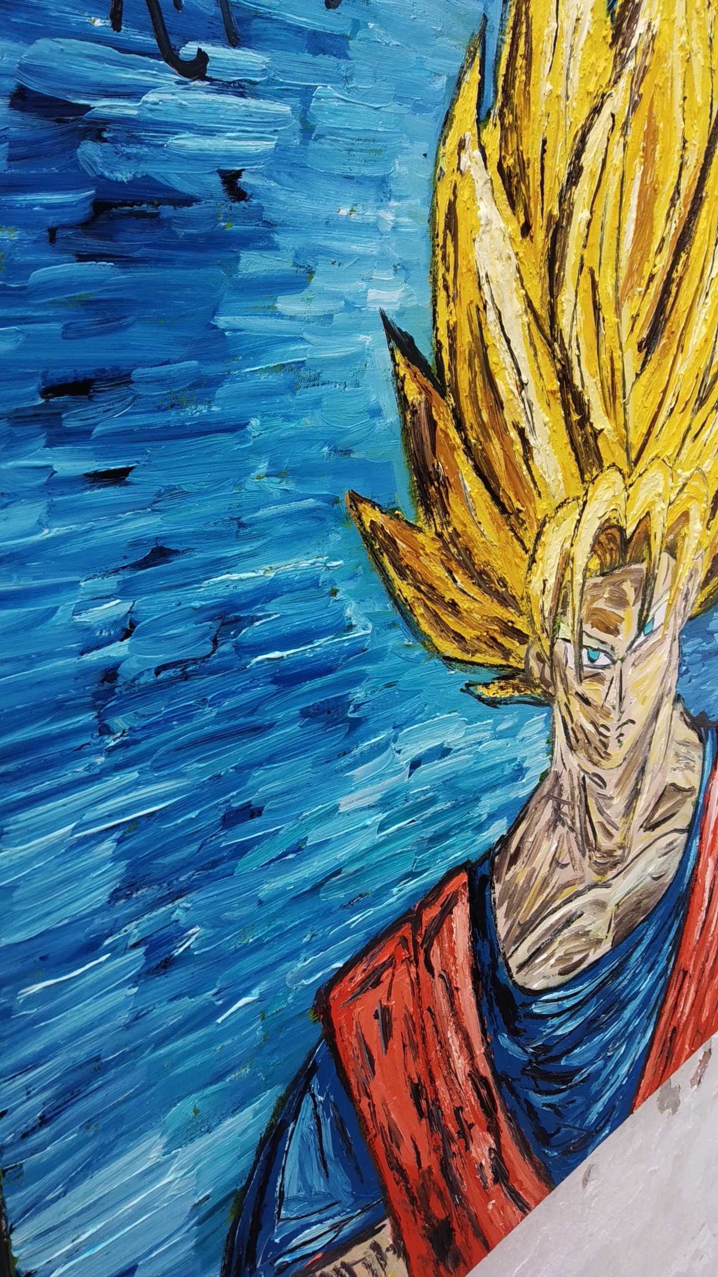 Goku Super Sayajin, Painting by João Miranda