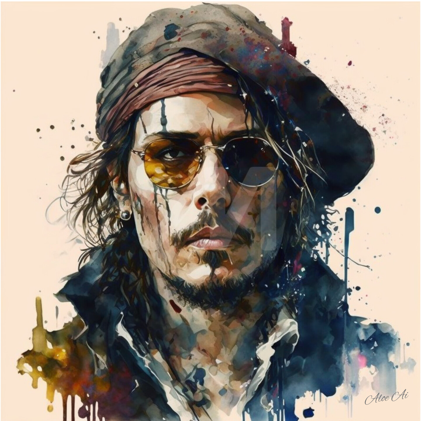 Johnny Depp / Johnny Deep Art / Johnny D, Digital Arts by Aloe Ai