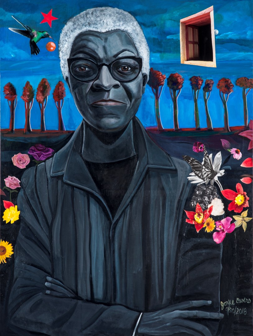Gwendolyn Brooks Chicago State Univ Libr, Painting by Joyce Owens