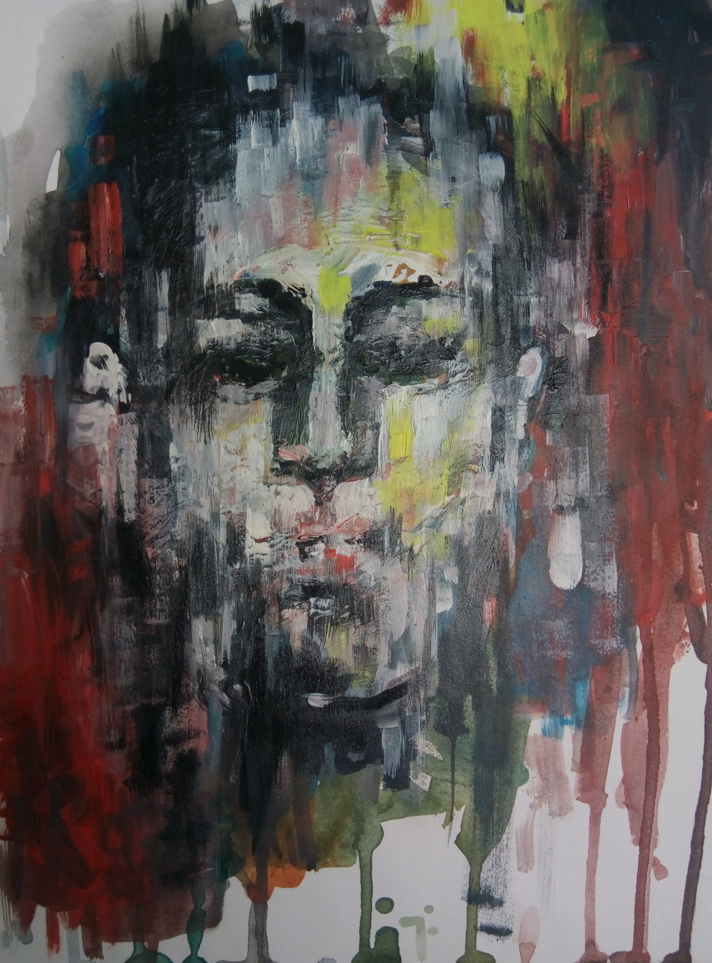 Face Abstract Painting, Painting by Jaskaran Singh Jaskaran Singh