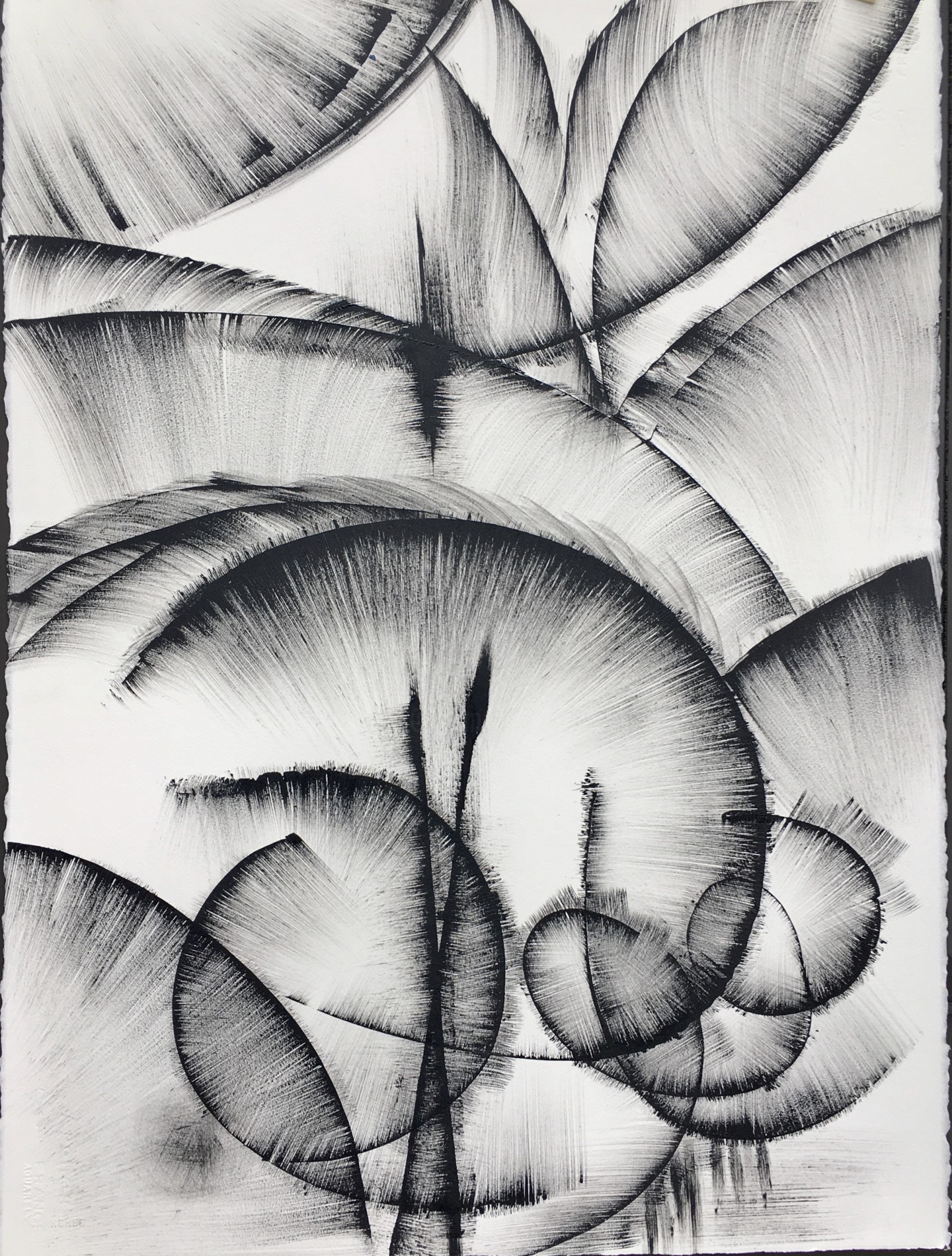 Black and White Abstract Drawing 2 Dibujo por Khrystyna Kozyuk | Artmajeur