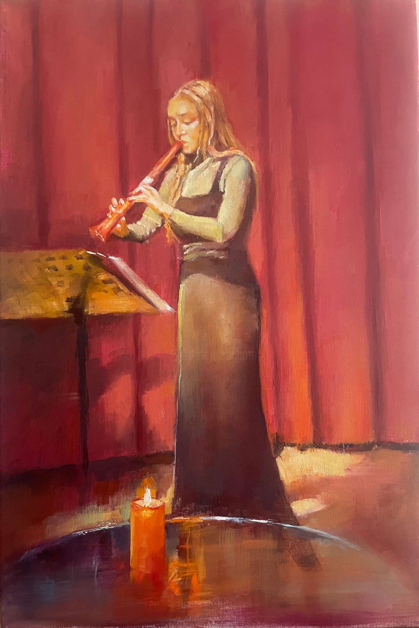 Vivaldi In C Minor With Block Flute, Painting by Karas Gleb | Artmajeur