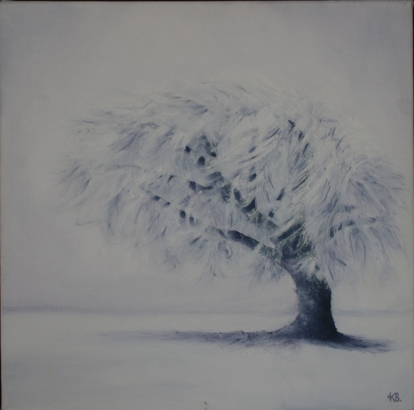 Arbres Sous La Neige 3, Painting by Katia Beranger (KatB.Art) Artmajeur