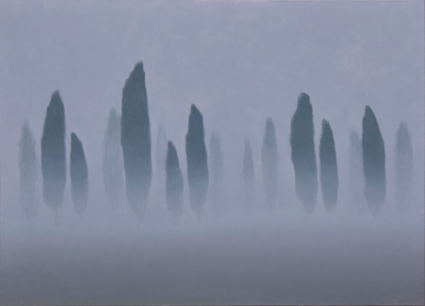 Тополя В Тумане, Pintura por Katerina Krestova Artmajeur