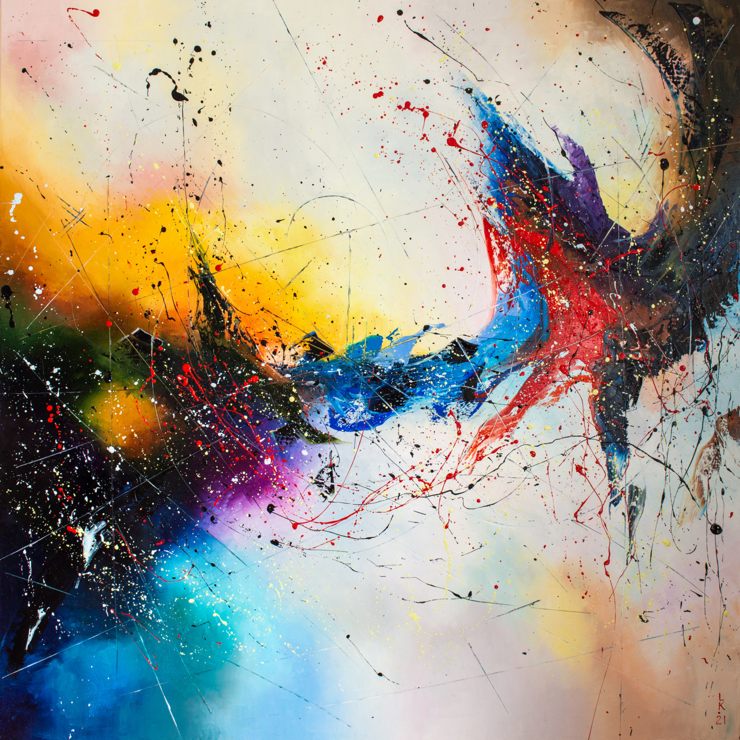 Galaxy Awakening, Painting by Liubov Kuptsova | Artmajeur