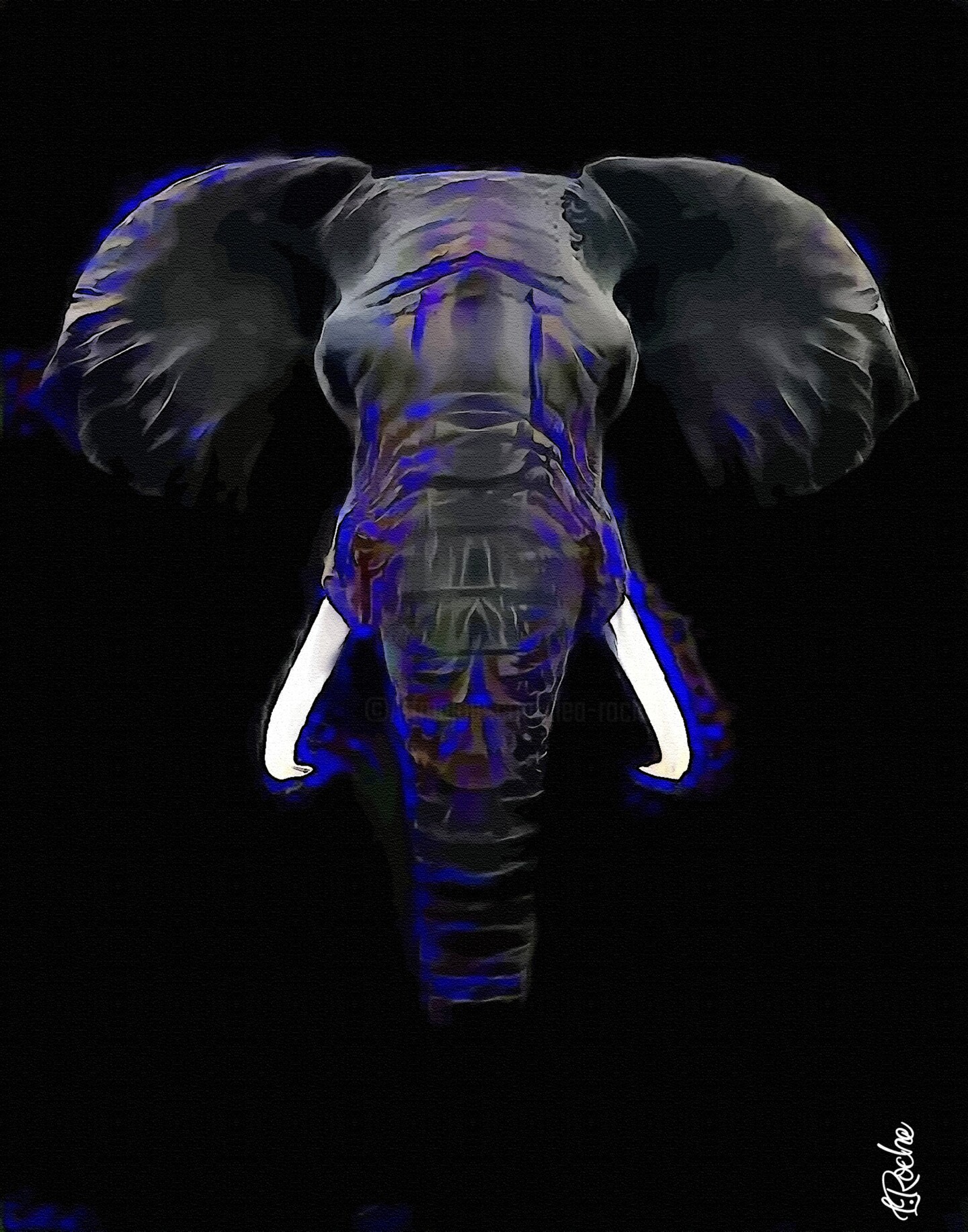 Kenya Blues, Painting by L.Roche Artmajeur