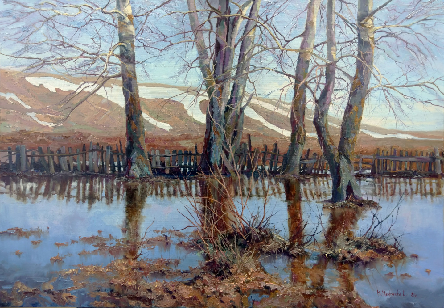 Картина весенняя вода