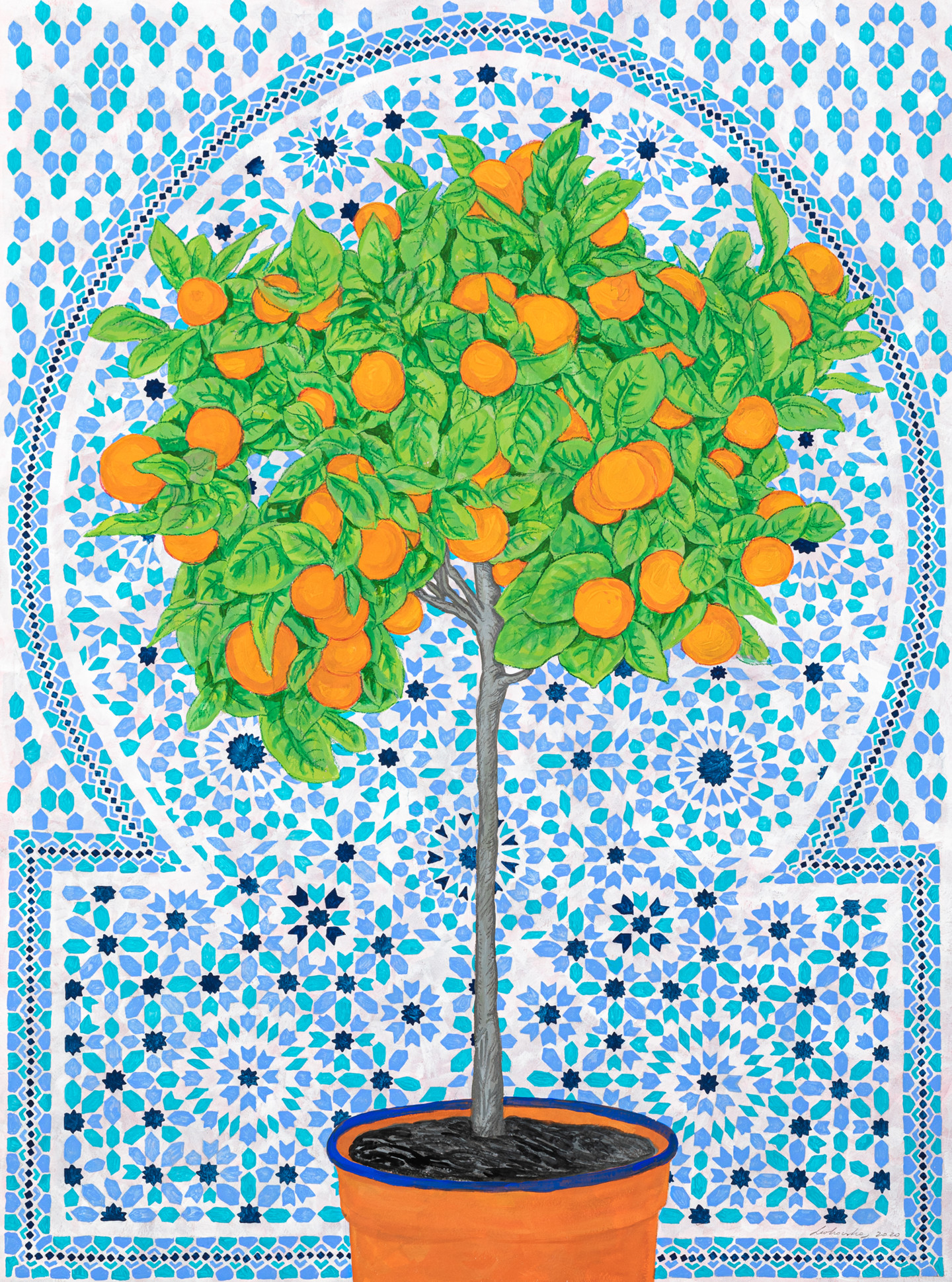 Orange Tree, Drawing by Natalie Levkovska Artmajeur
