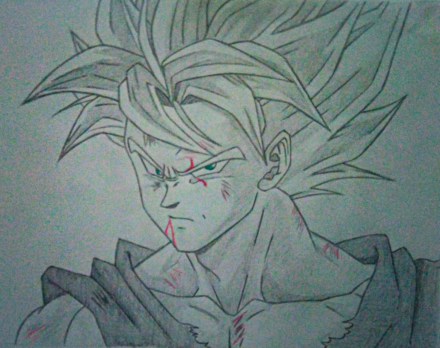 Goku Ssj, Drawing by Lucas Santos | Artmajeur
