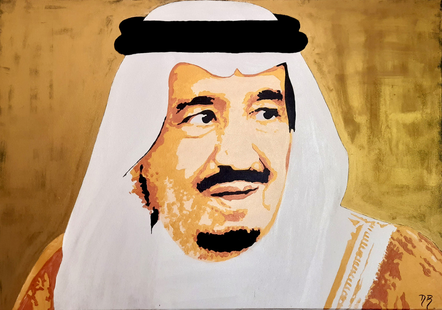 King Abdullah bin Abdul Aziz AlSaud Painting by Luis Della Barba