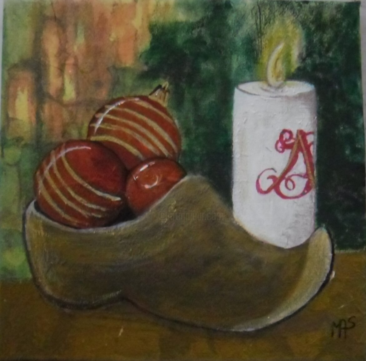 Le Sabot De Noël, Peinture par Marie Séré (MASéré) Artmajeur