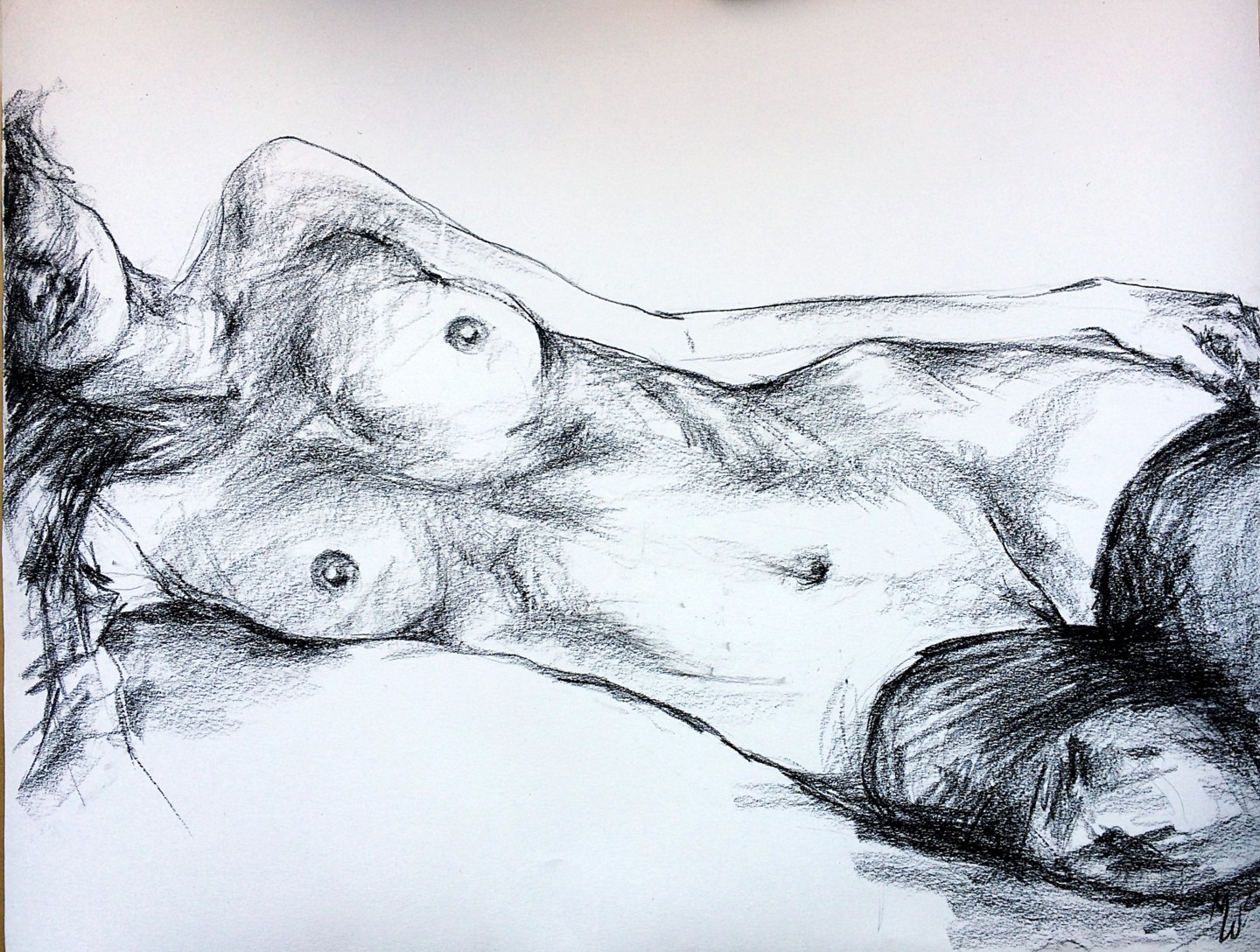 Woman Nude Charcoal Drawing Download Art Nude Drawing