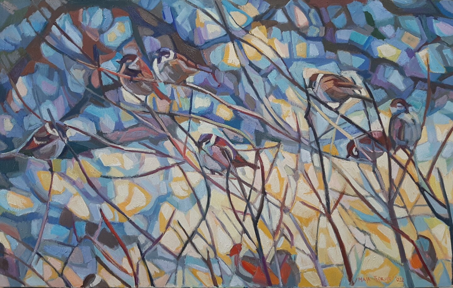 Winter Morning, Painting by Maja Djokic Mihajlovic Artmajeur